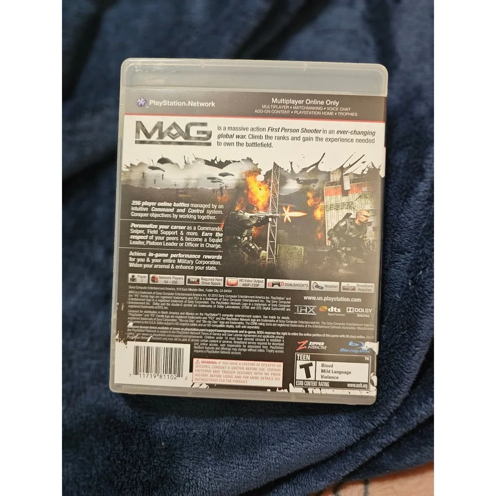 MAG Massive Action Game Sony PlayStation 3 PS3 2010 Military Shooter Complete